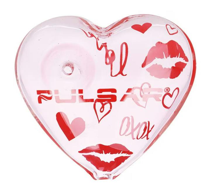 XOXO Valentines Glass Hand Pipe
