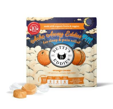 Ache Away PM ~ FOR SLEEP & PAIN RELIEF ~ Orange Creme ~ [1:1:1 THC:CBC:CBN] 10PK