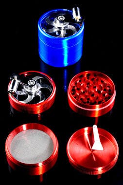 55mm 4 Part Zinc Alloy Hand Crank Grinder