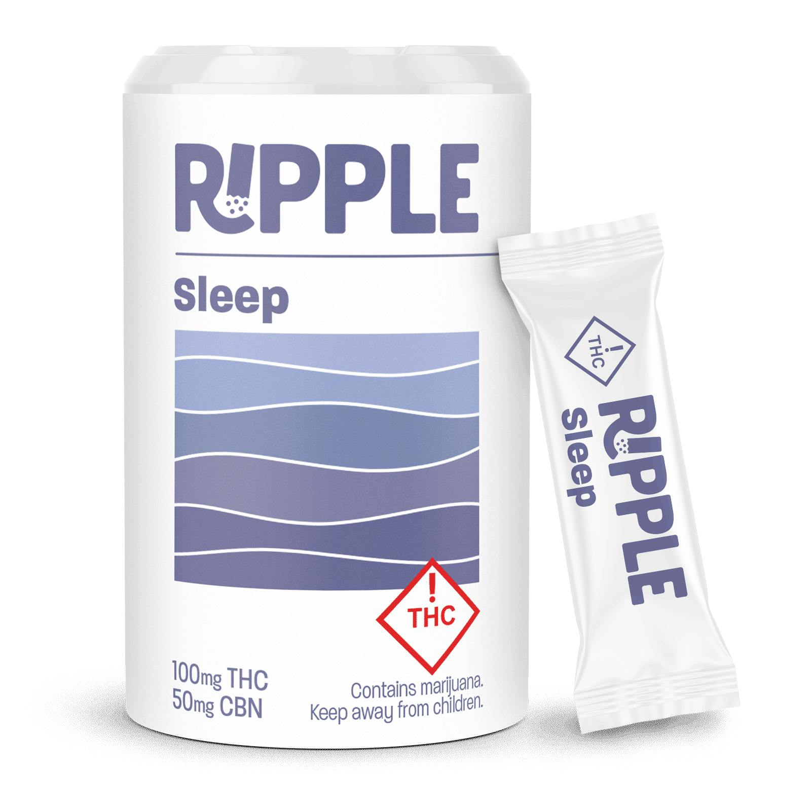 Ripple | 100mg | Sleep | Water-Soluble Powder | 10pk at DABBS Cannabis Dispensary