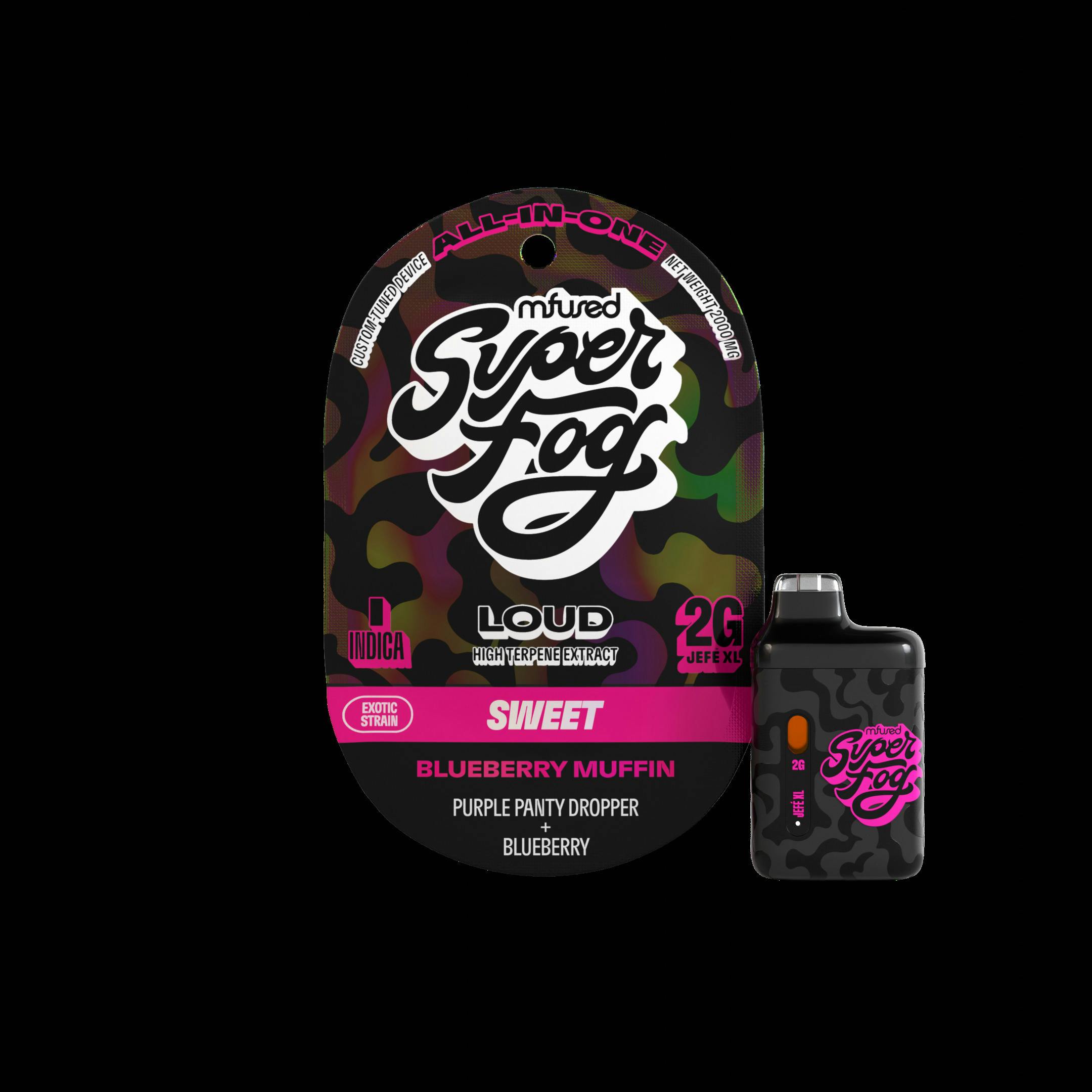 Mfused Super Fog - Loud Jefe XL Plus - AIO Live Resin HTE - Blueberry Muffin (I) (2.0g)