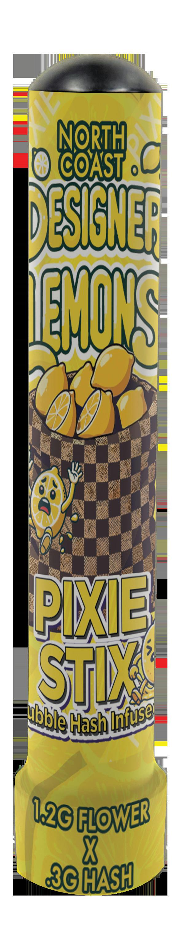 Designer Lemons Hash Pixie Stix cannabis product