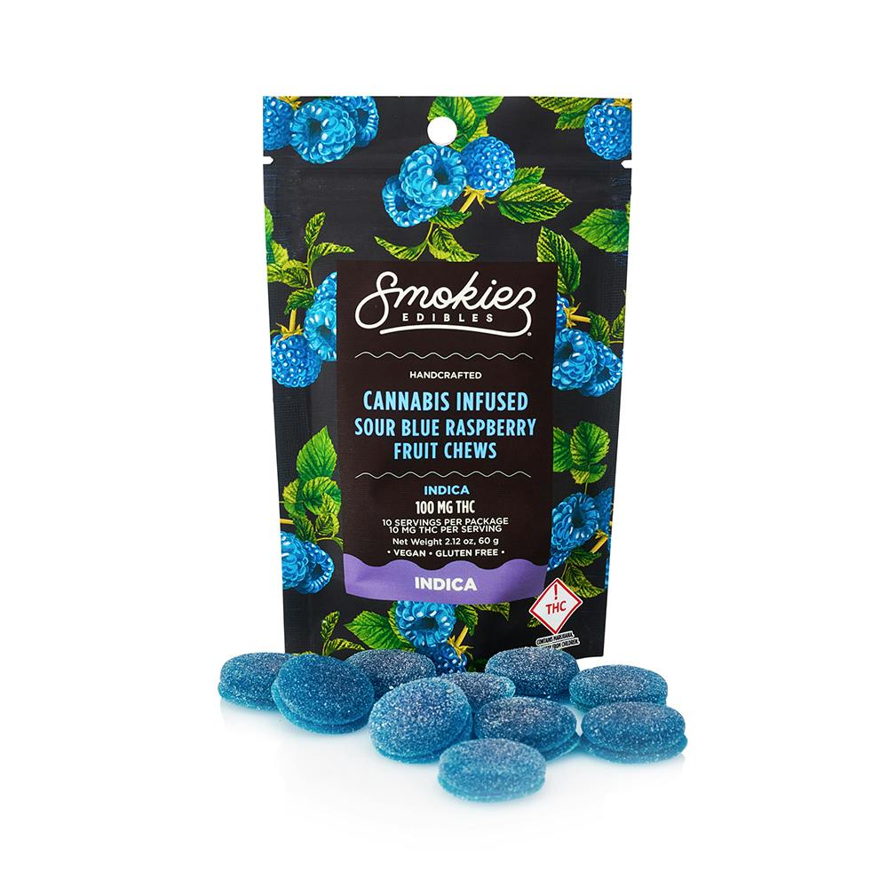 Sour Blue Raspberry - Indica [10pk] (100mg)