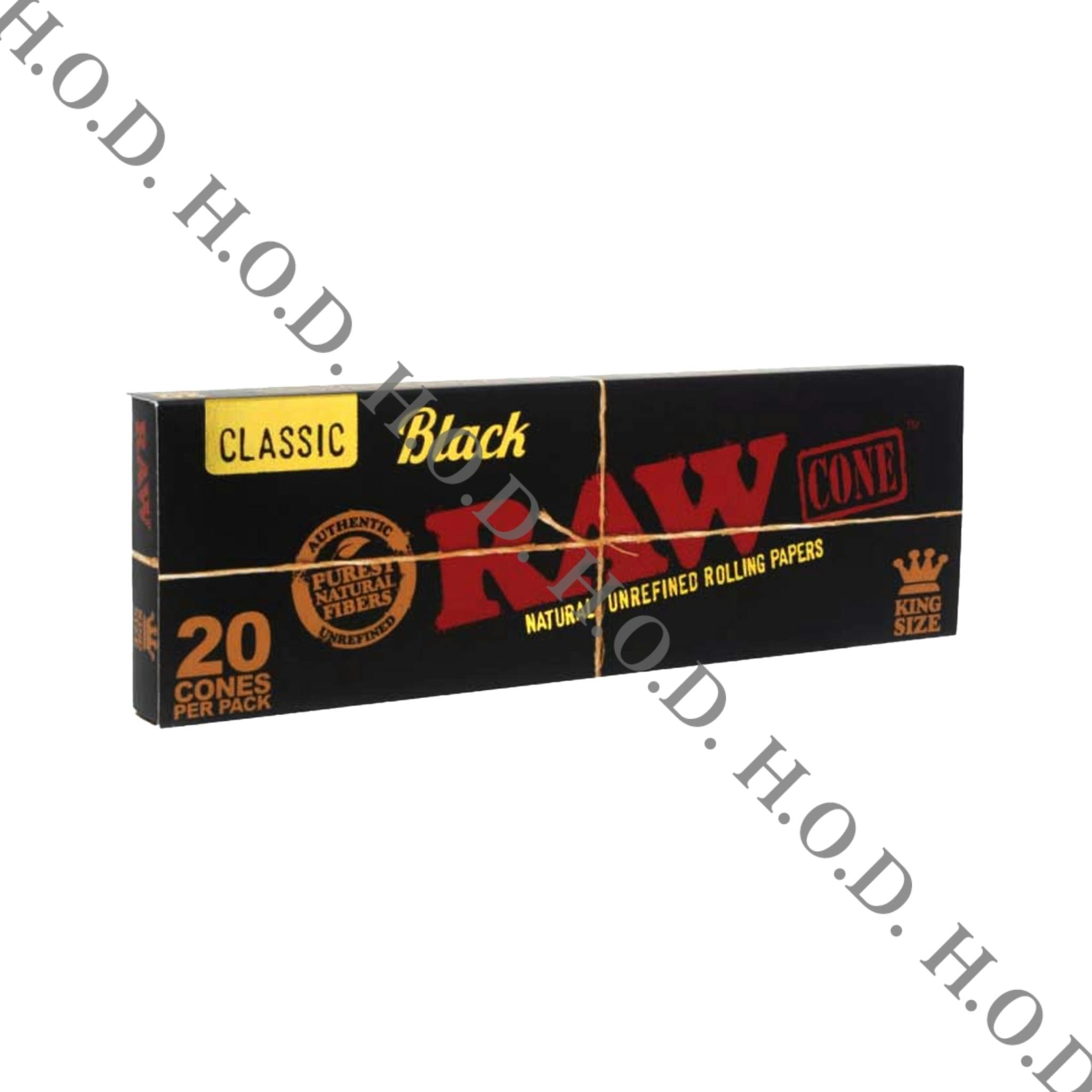 Raw Black King Cones 20 Pack
