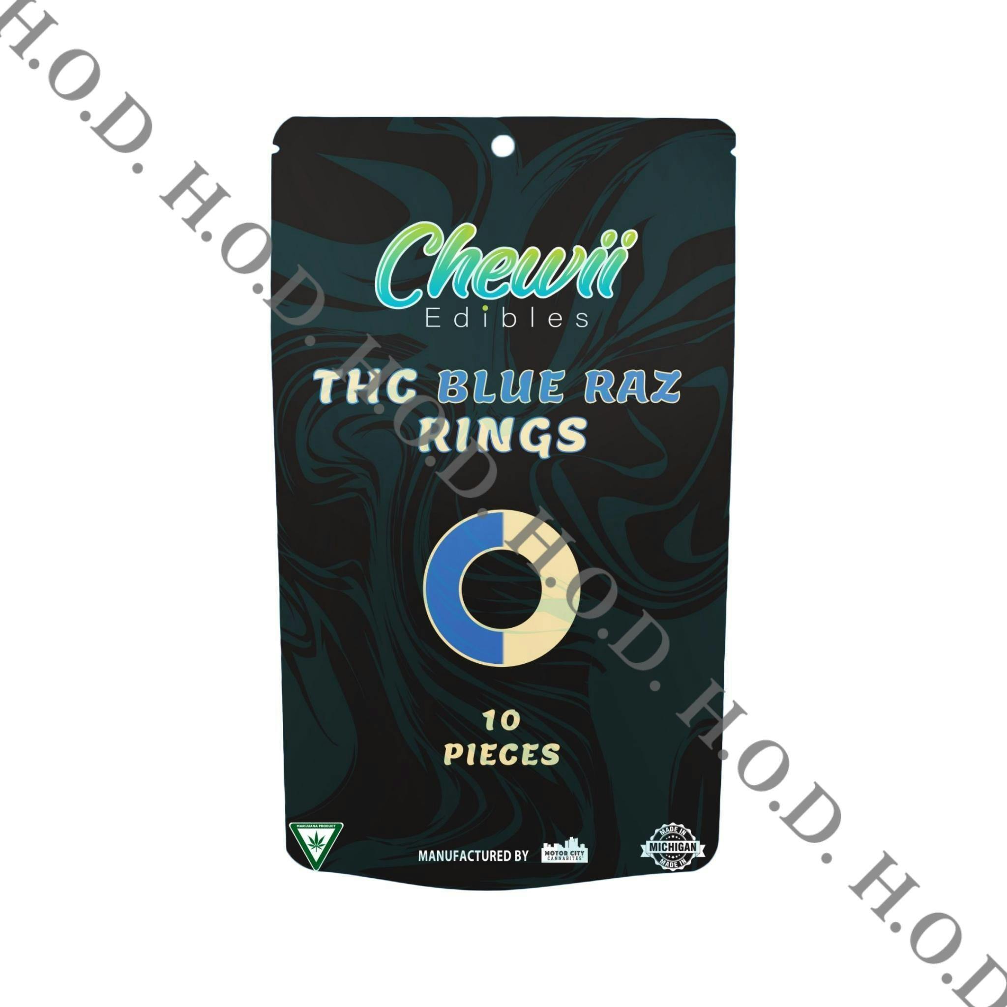 Chewii Blue Razz Ring Gummies