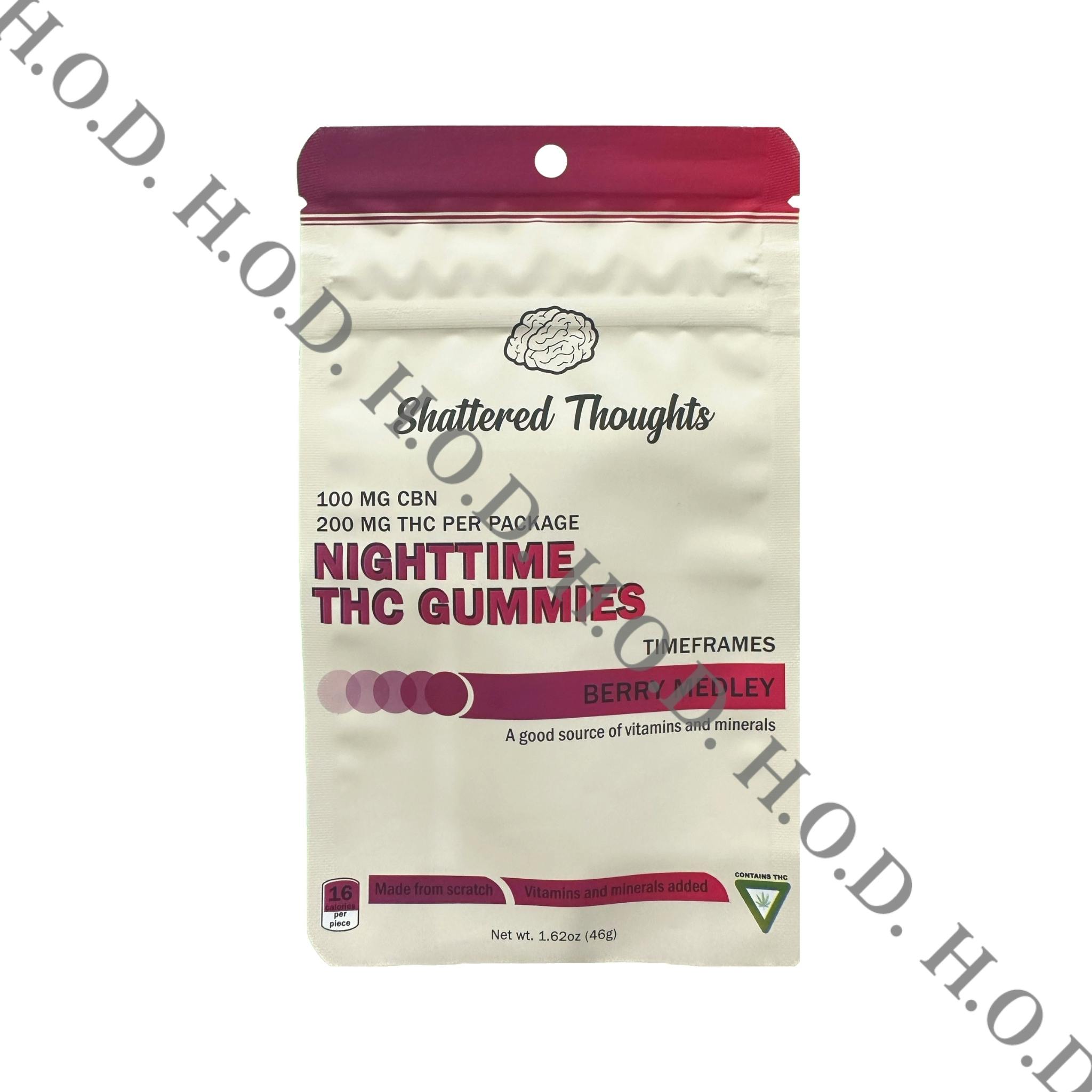 Shattered Thoughts Nighttime Berry Medley Gummies THC/CBN 200mg