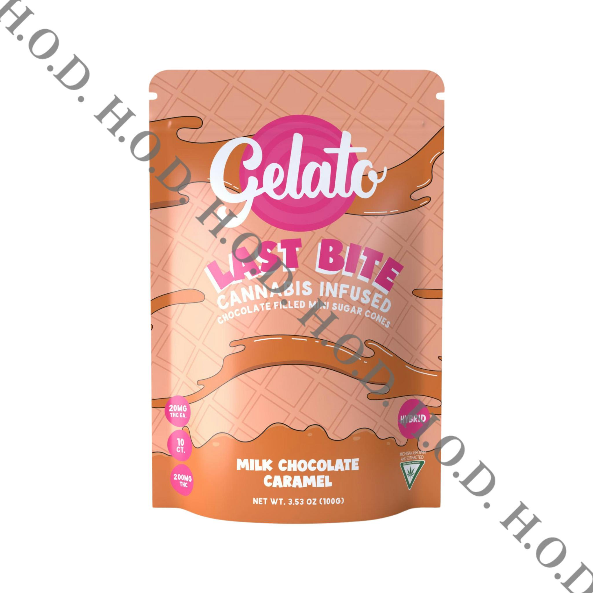 Gelato Last Bites Milk Chocolate Caramel Cones