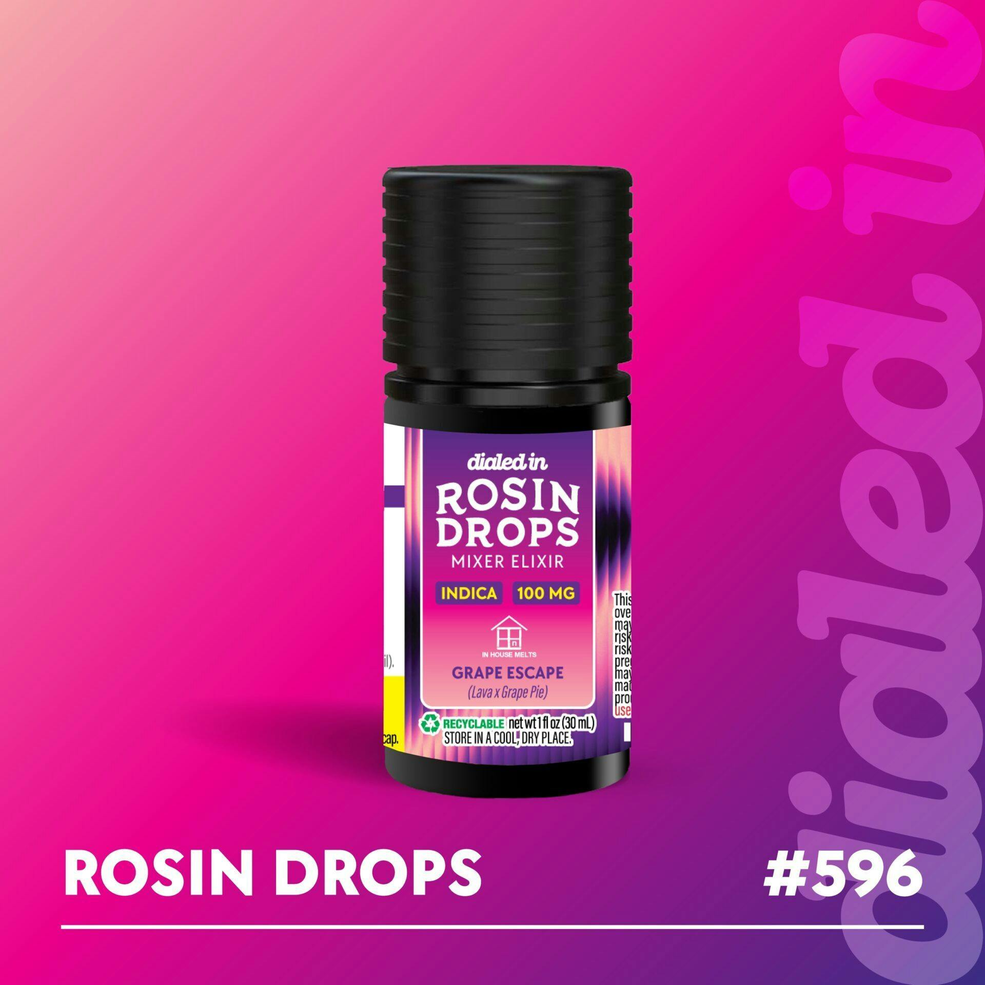 Grape Escape #596-(I)-Rosin Drops-100mg-Dialed In