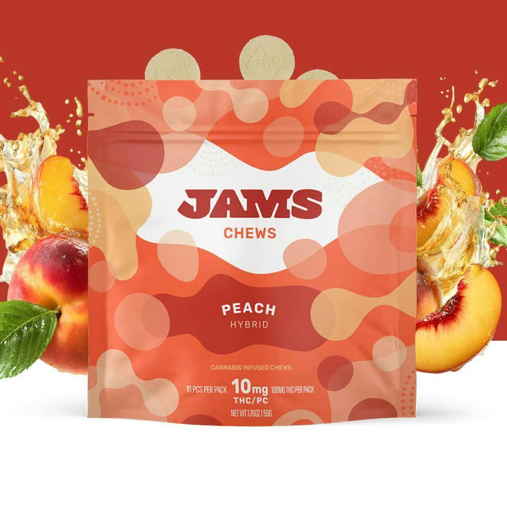 JAMS Peach Fruit Chew [10mg] 10-Pack