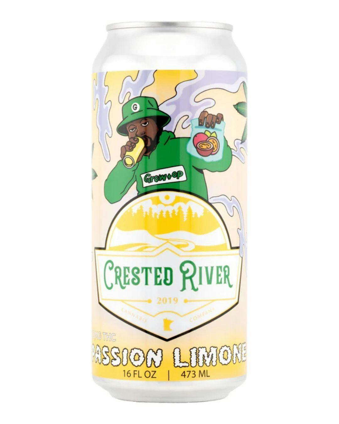 Crested River THC Beverage 10mg - Passion Limone - 16oz