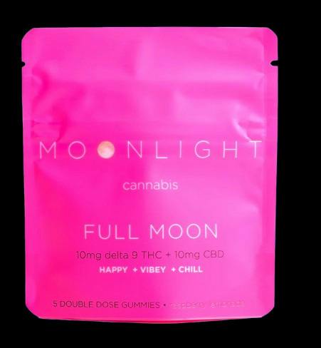 Moonlight Full Moon Gummies 10mg - Raspberry Lemonade - 5ct at MN THC Co - Dundas