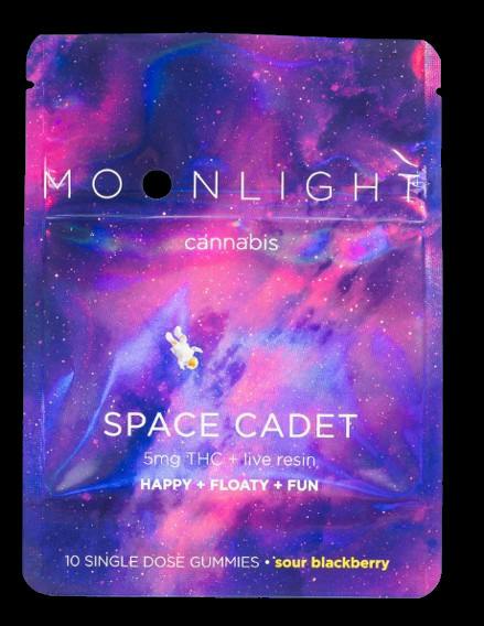 Moonlight Space Cadet Gummies 5mg - Sour Blackberry- 10ct
