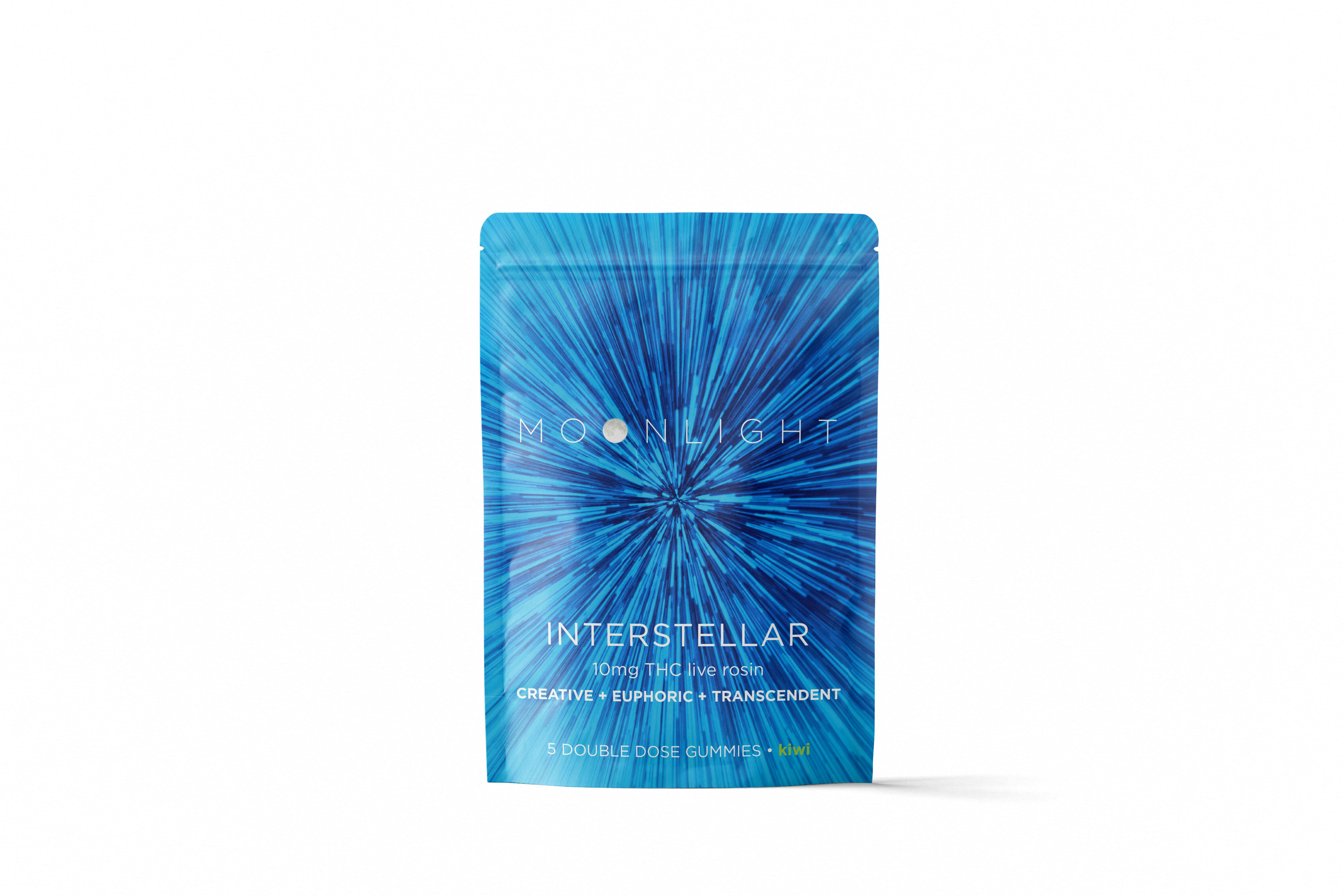 Moonlight Interstellar Live Rosin Gummies - Kiwi - 10mg - 5 CT