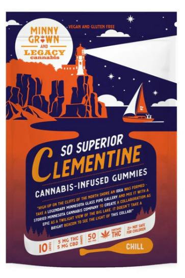 Minny Grown Gummies 5mg - So Superior Clementine - 10ct at MN THC Co - Dundas