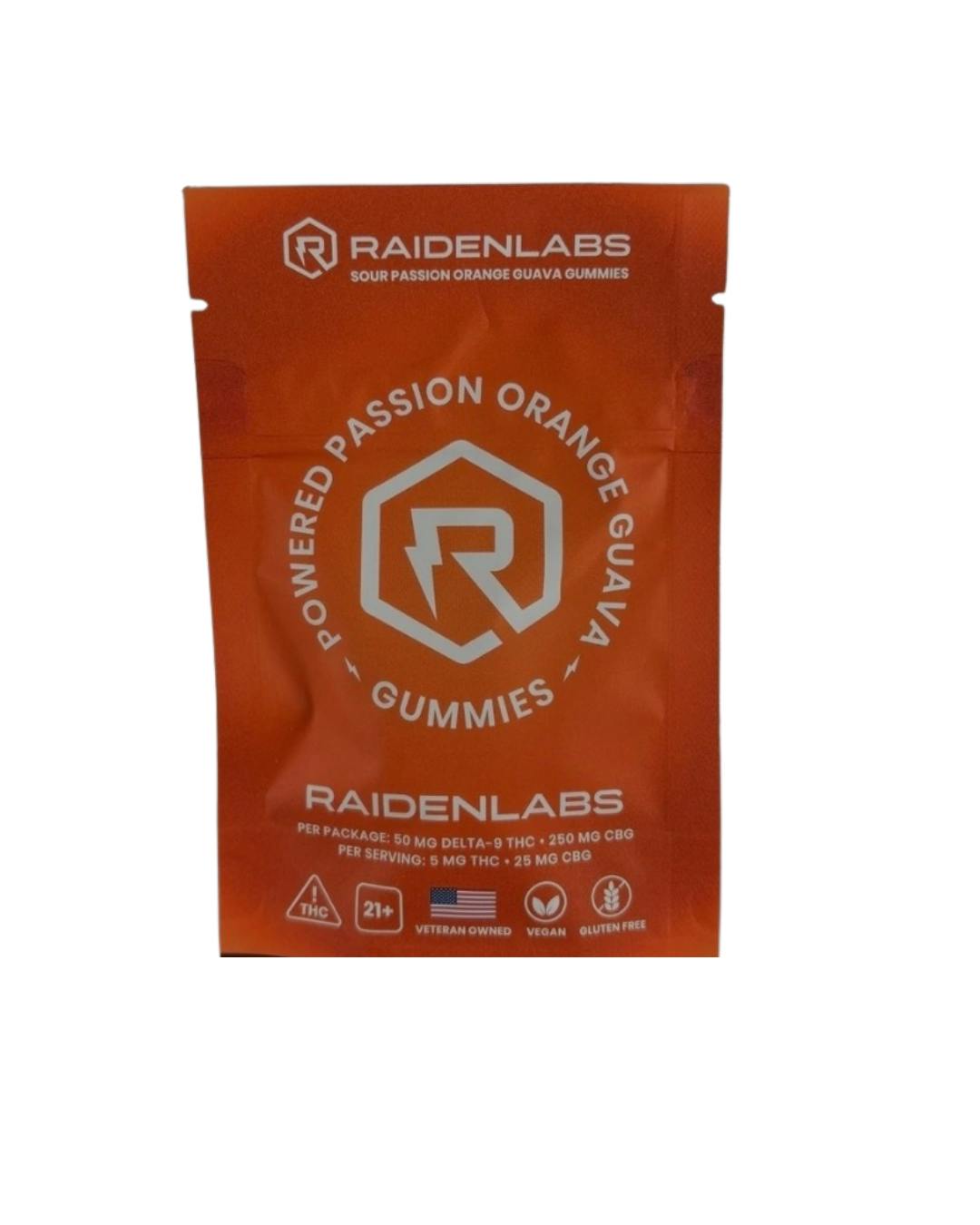 Raiden Labs Gummies - Powered Passion Fruit Orange Guava - 10mg -5 CT