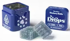 Blueberry [I] - 20MG 1:2.5:10 THC:CBN:CBD Enhanced Live Rosin Gummies 2PK
