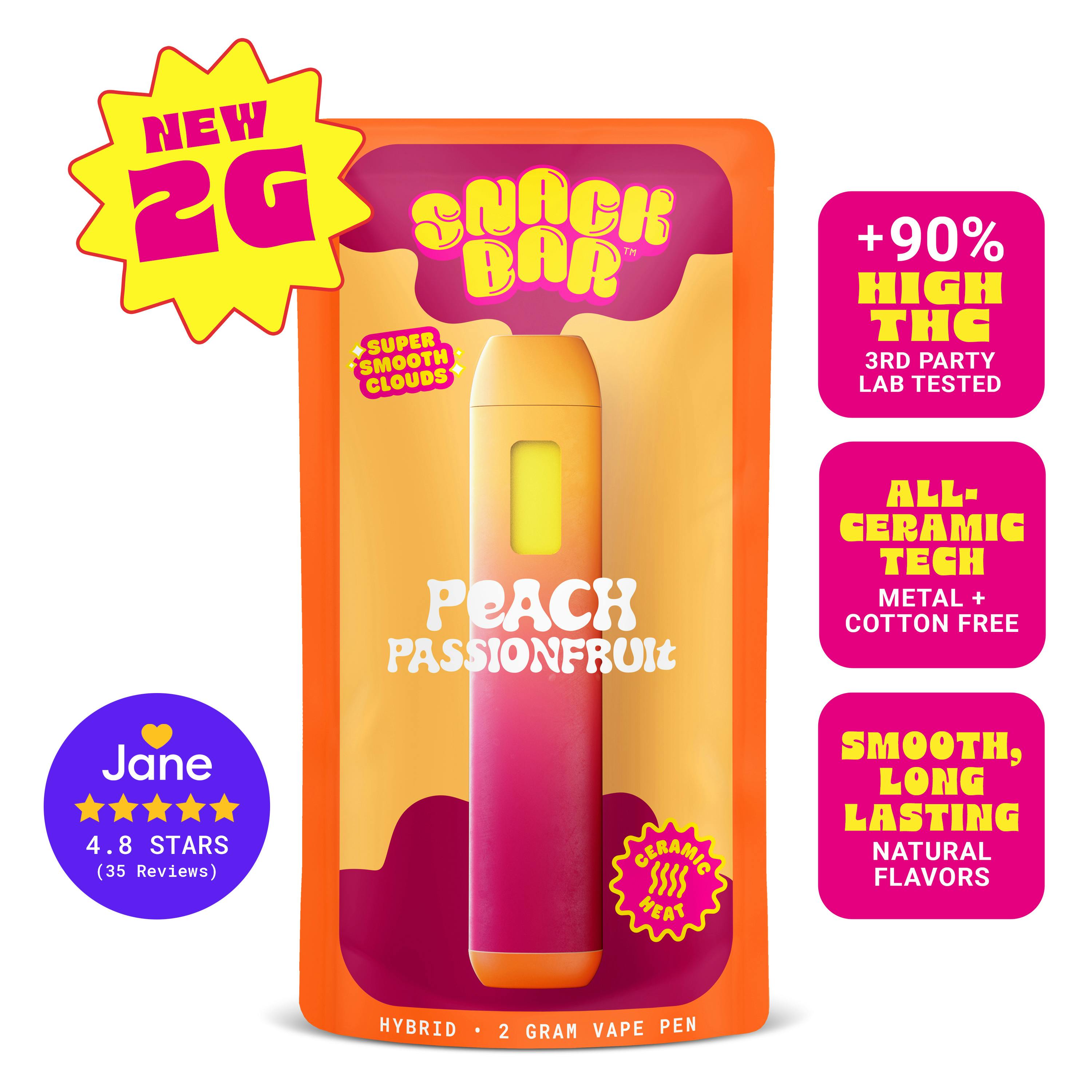 Peach Passionfruit [2 Gram] | SNACKBAR - High Potency Ready-to-Use Vape