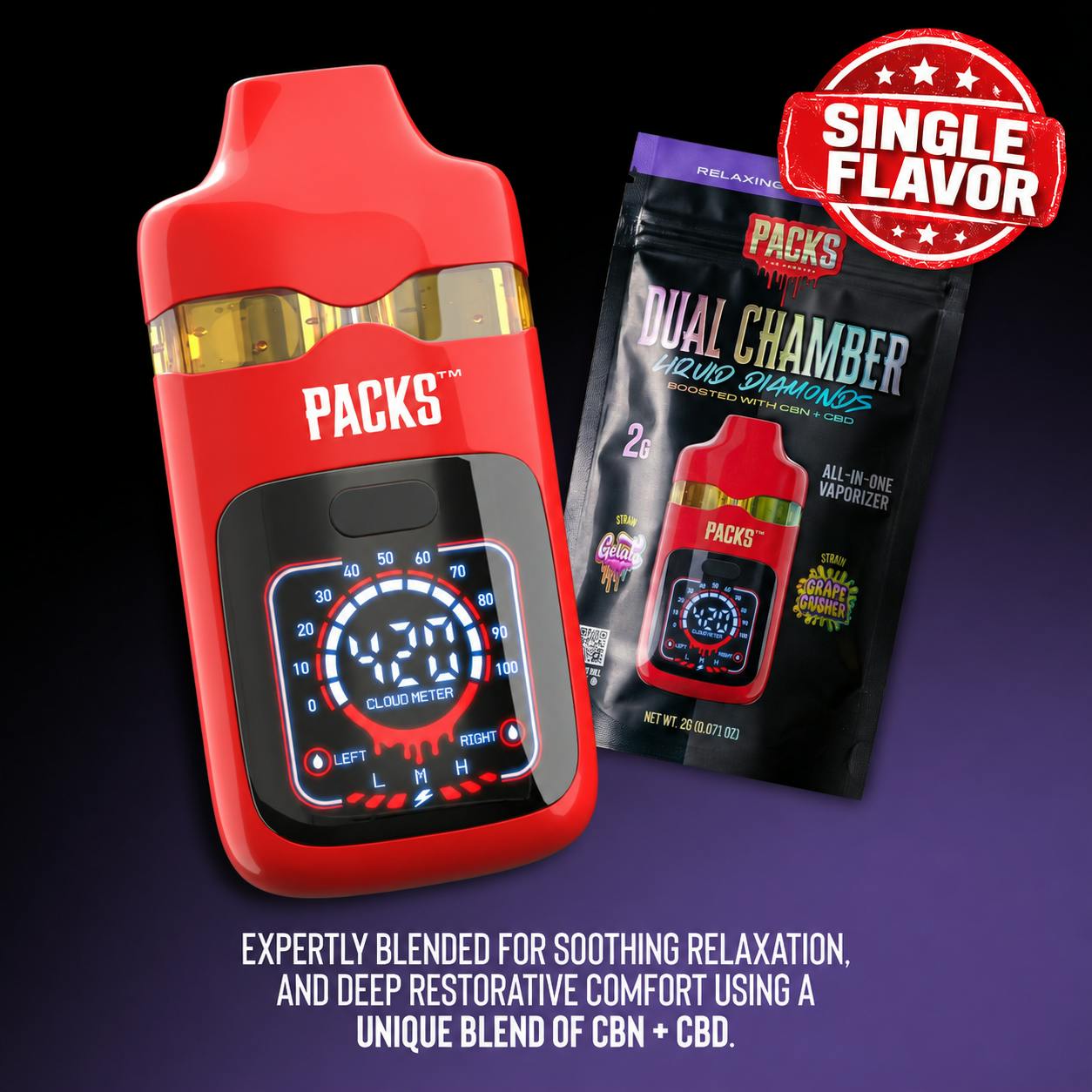 Packwoods Liquid Diamond 2g Dual Chamber - Relaxing | Gelato