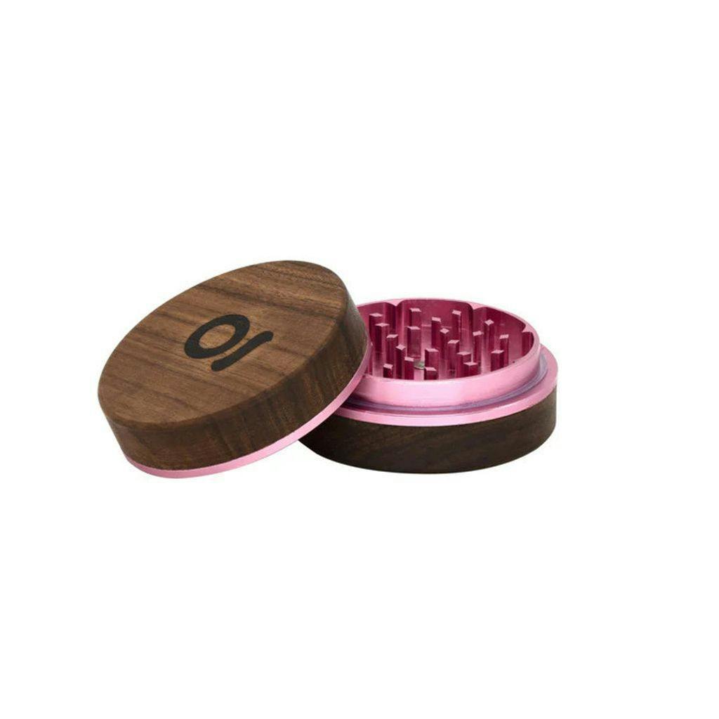 ONGROK 3" Walnut Wood 2pc. Grinder Pink