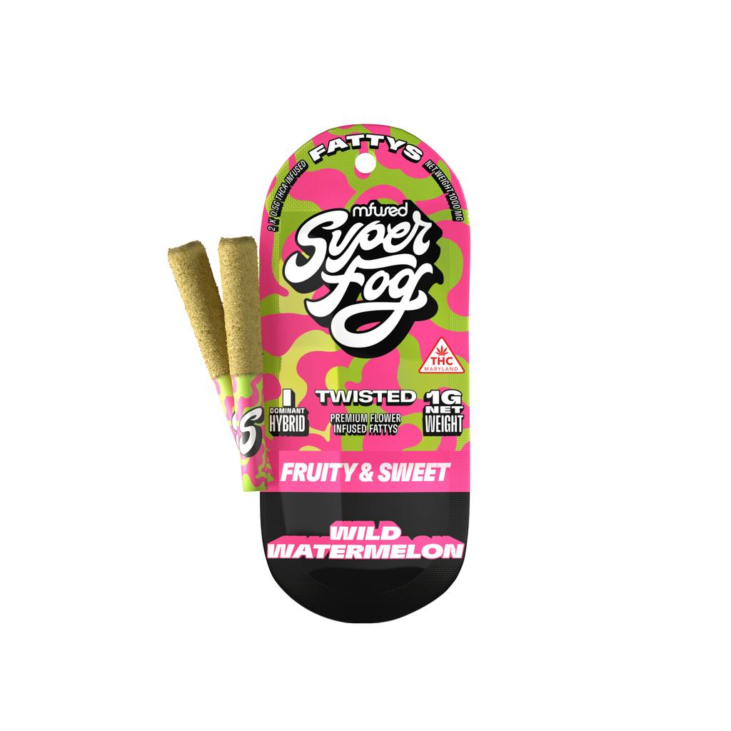 mfused Super Fog Fatty's Twisted Wild Watermelon Infused Joints 2pk / 1g