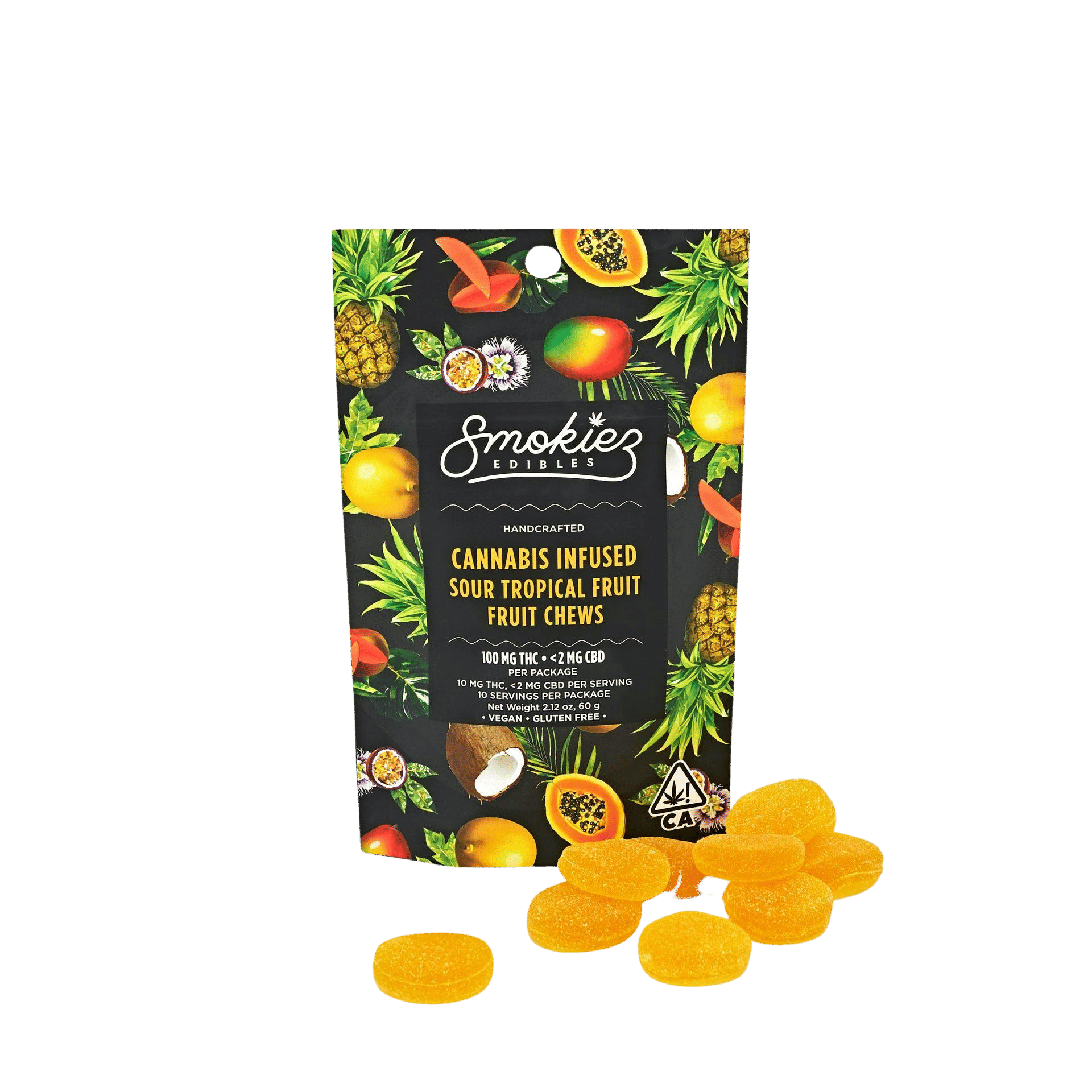 10-PIECES CANNABIS — Fruit Chews Sour - Sour Dreamy Blueberry