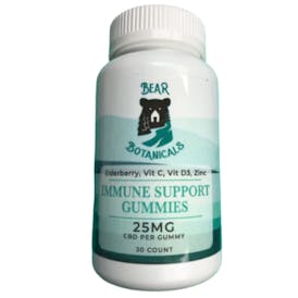 Bear Botanicals Immunity Support CBD Gummies 30ct 750mg