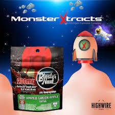 Monster Xtracts - Blaster Naut Gummies - Amped Green Apple - 200MG