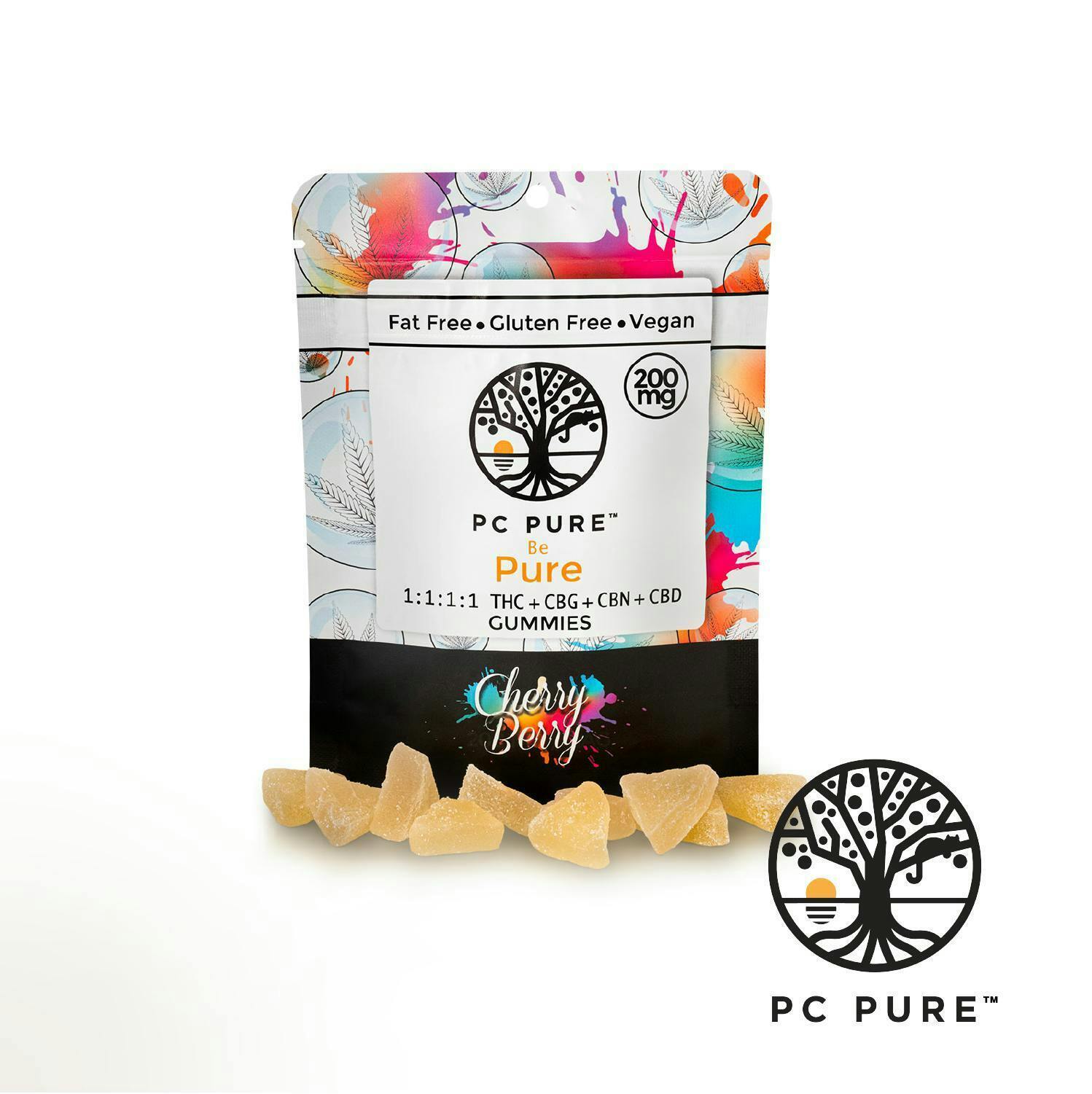 PC Pure - Full Spec Gummies - Cherry Berry - 200MG