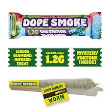 Dope Smokes - Infused Pre-Roll - Sour Gummy Worm - 1.2G