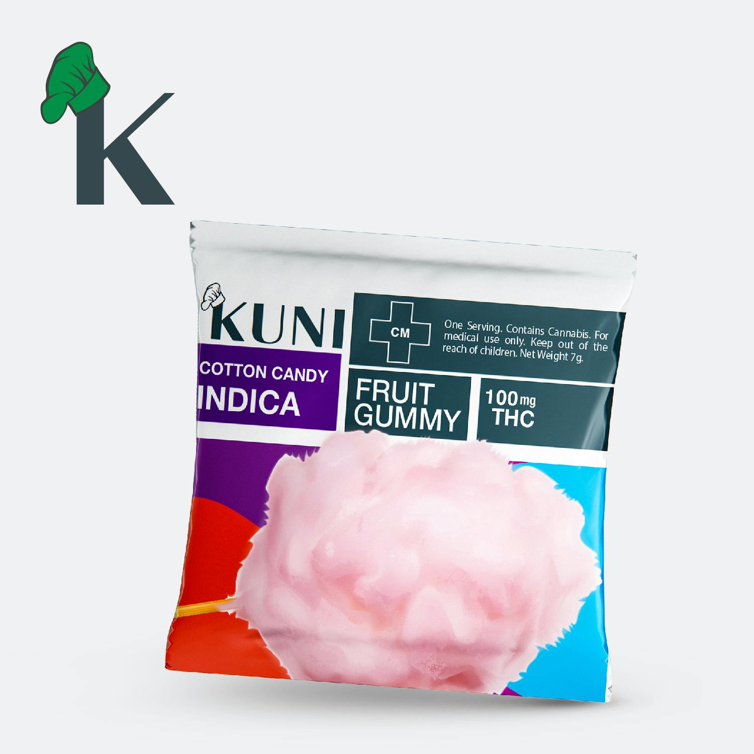 Cotton Candy Gummy Indica 100 mg