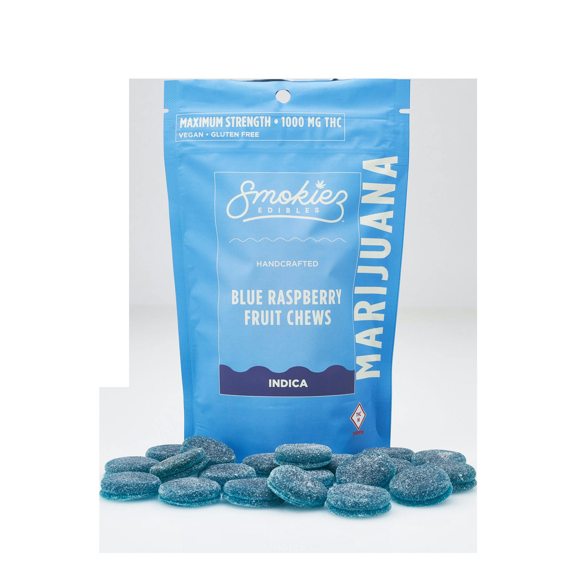 Sweet Blue Raspberry Fruit Chews (1000mg)