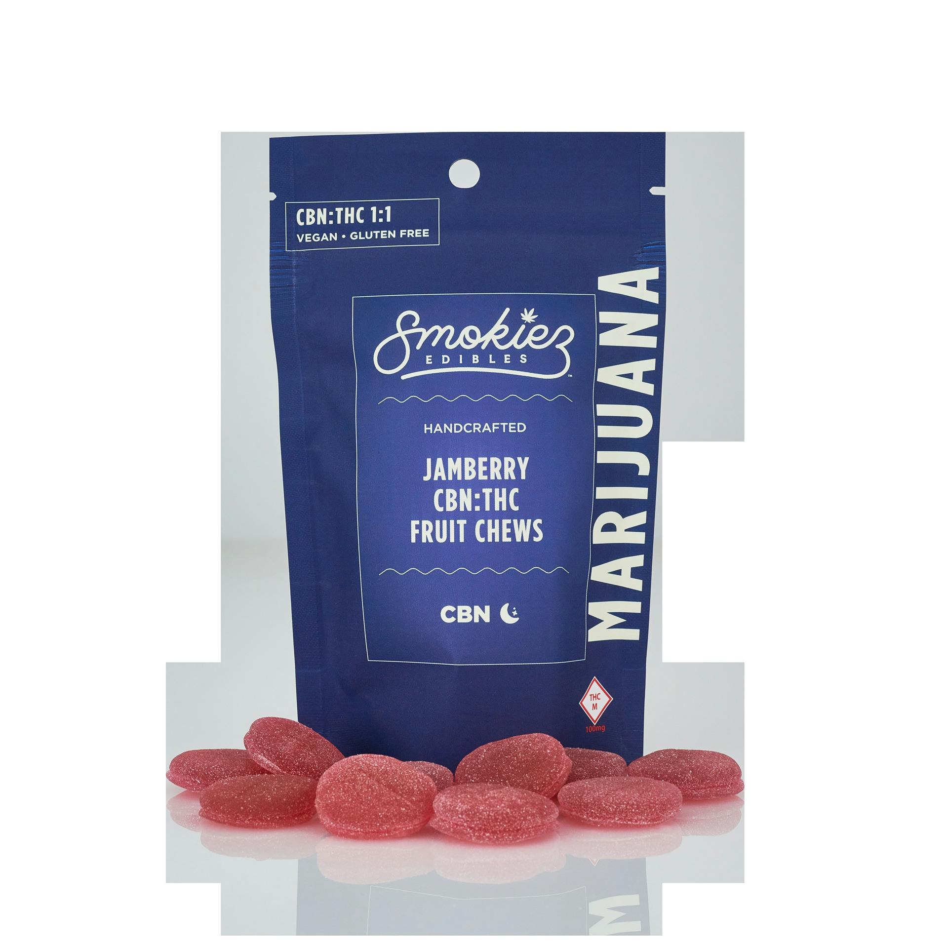 Sweet Jamberry CBN:THC 1:1 Fruit Chews (100mg)