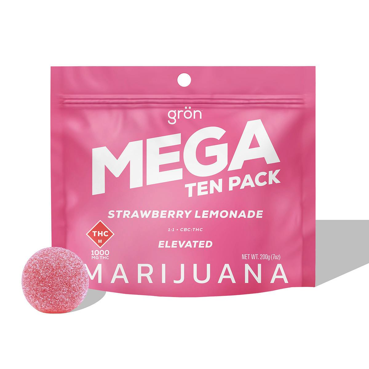 Gron: Gummies | Strawberry Lemonade | Mega | 1000mg | 10pk
