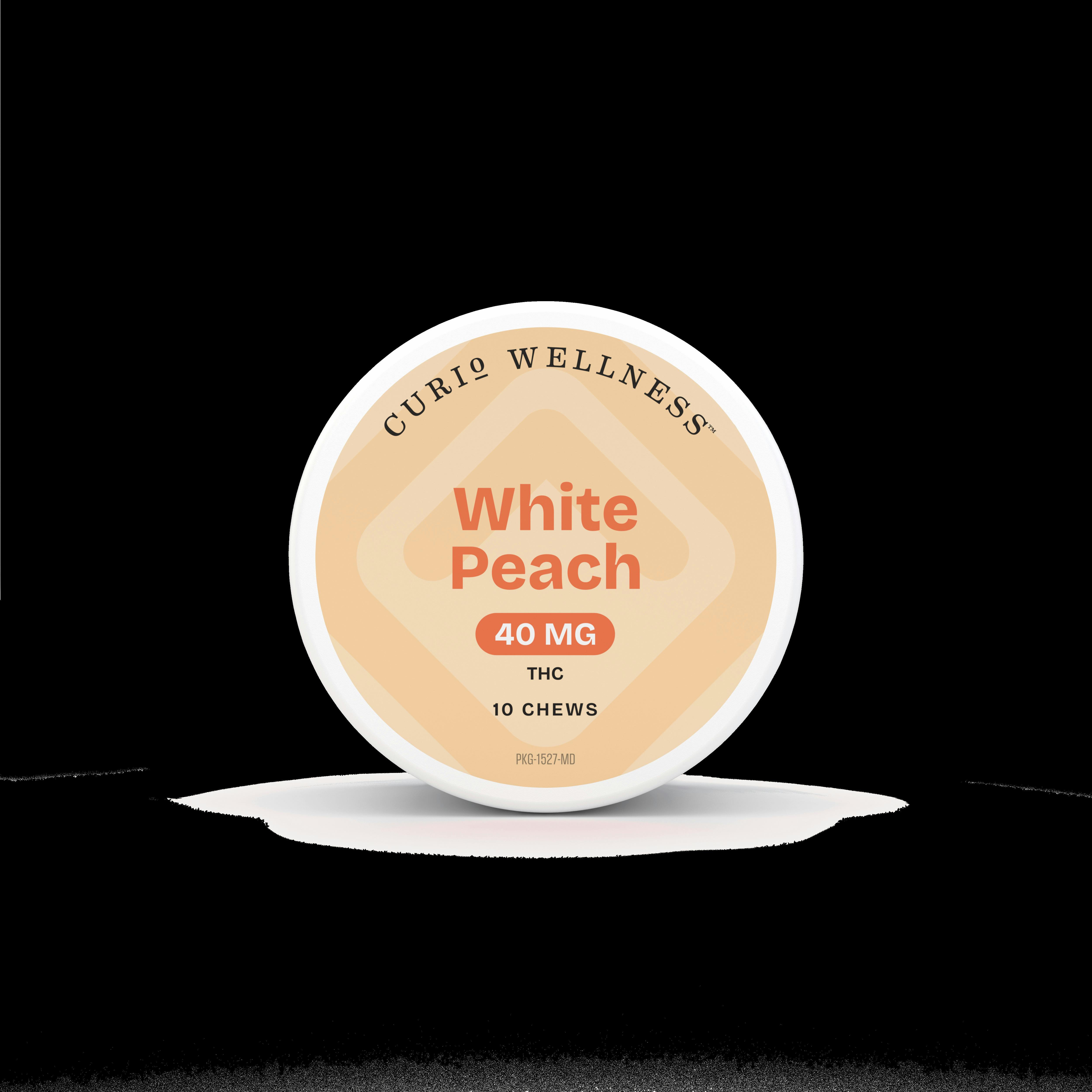 White Peach Chews | 1000mg | 10ct | 40mg/ea by Curio Wellness - Missouri