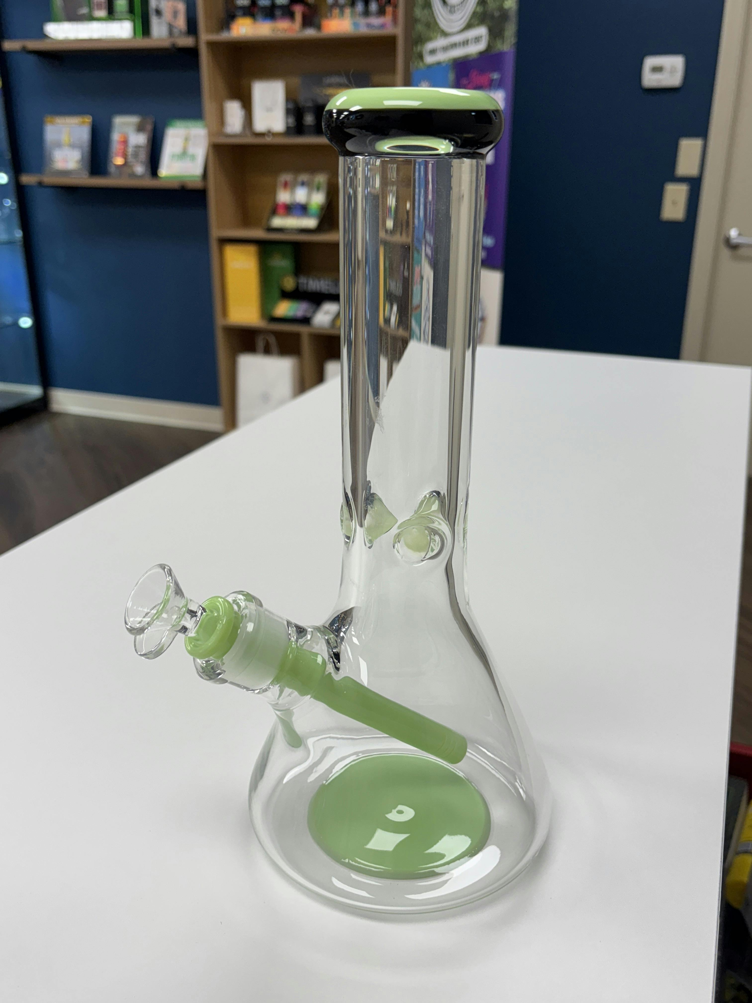 Glass | Phoenix Star Pastel Accented Beaker Bong | Green