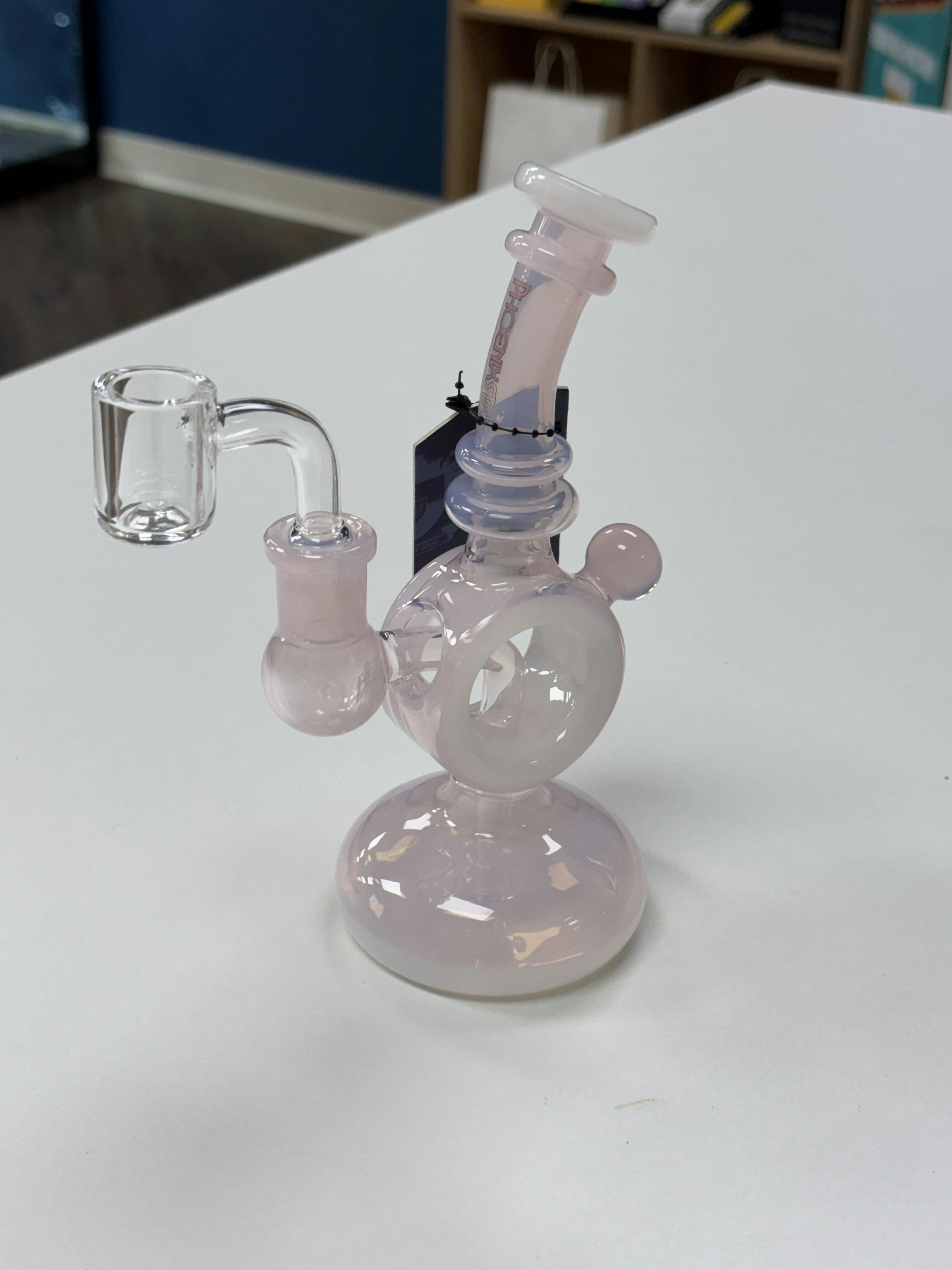 Glass | Phoenix Star 7.5" Donut Recycler | Pink