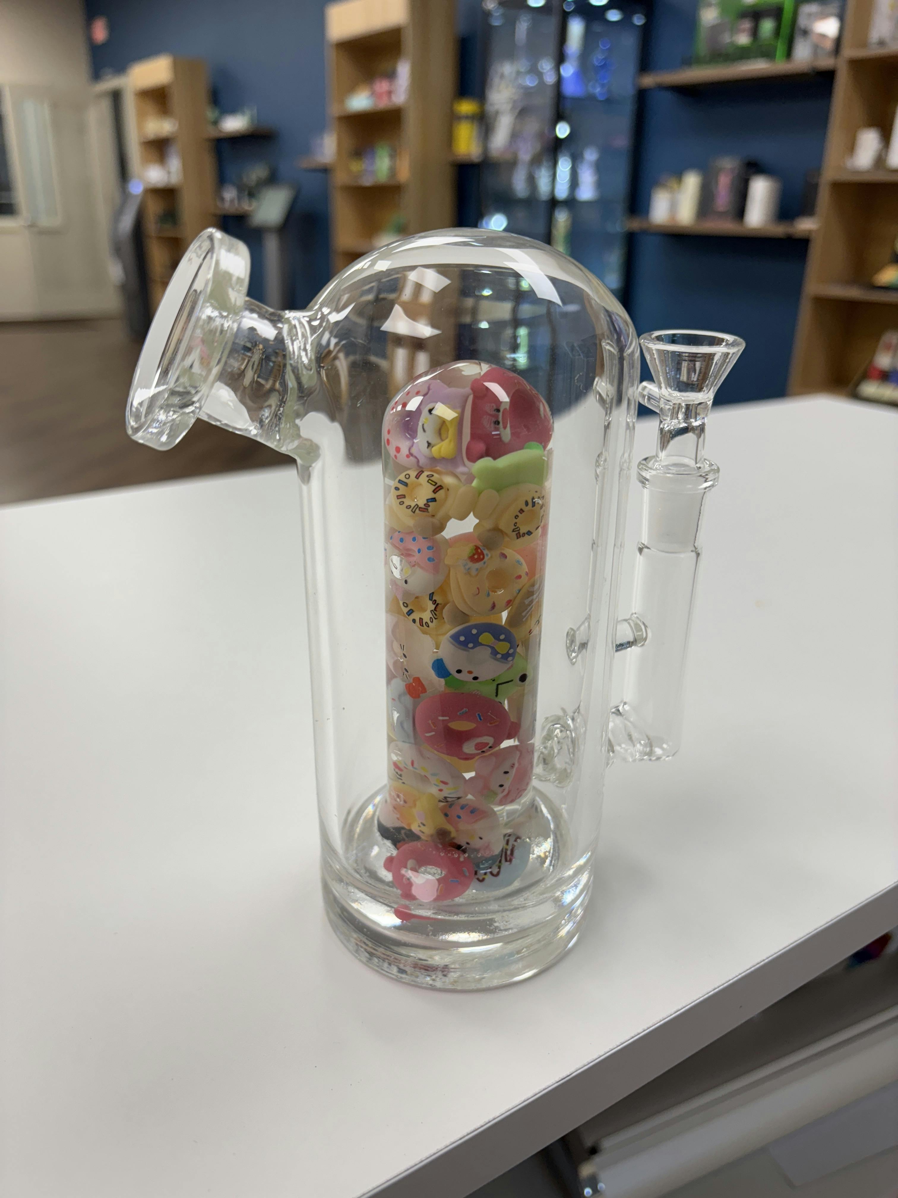Glass | 7" Fun Design Bubbler | Donuts