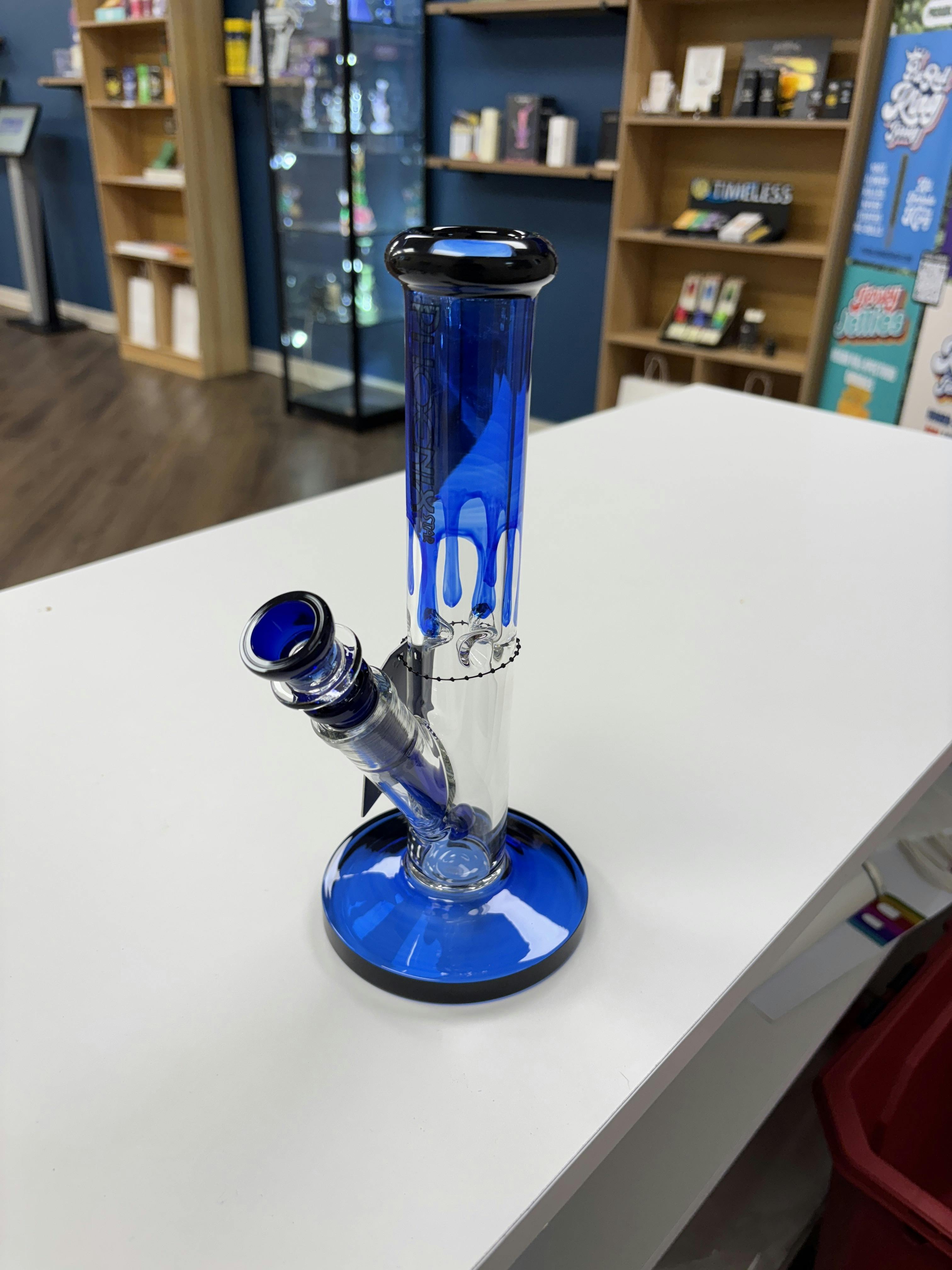 Glass | Phoenix Star Colorful Splatter Tube | Blue