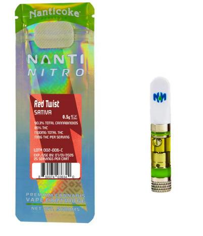Nanti Nitro - Red Twist .5g Cart | Sativa | 85% THC