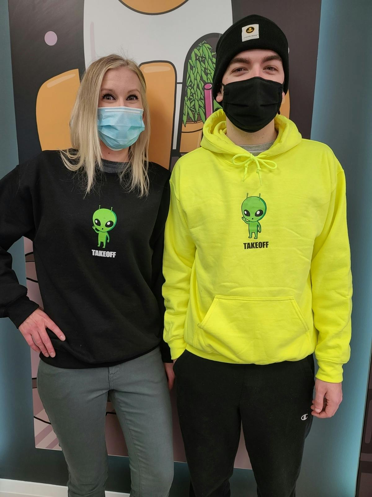 Neon Yellow Alien Hoodie