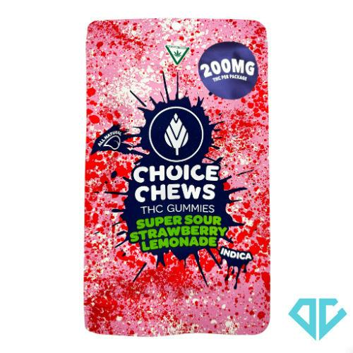 Choice Super Sour Strawberry Lemonade Gummies 200mg