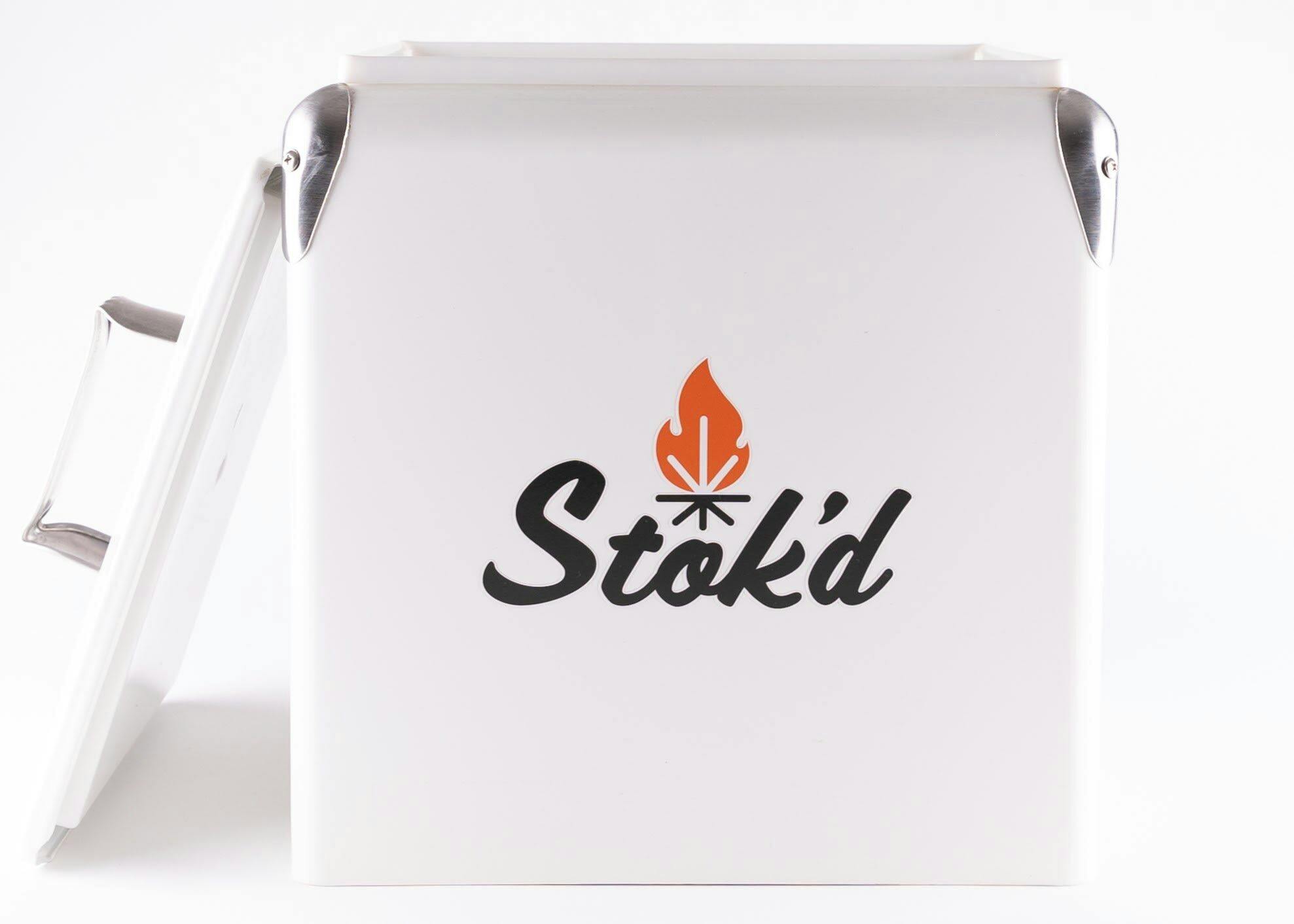 Stok'd | Retro Cooler | White with logo