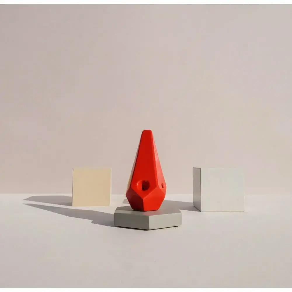 BRNT Designs | Prism Ceramic Pipe | Red