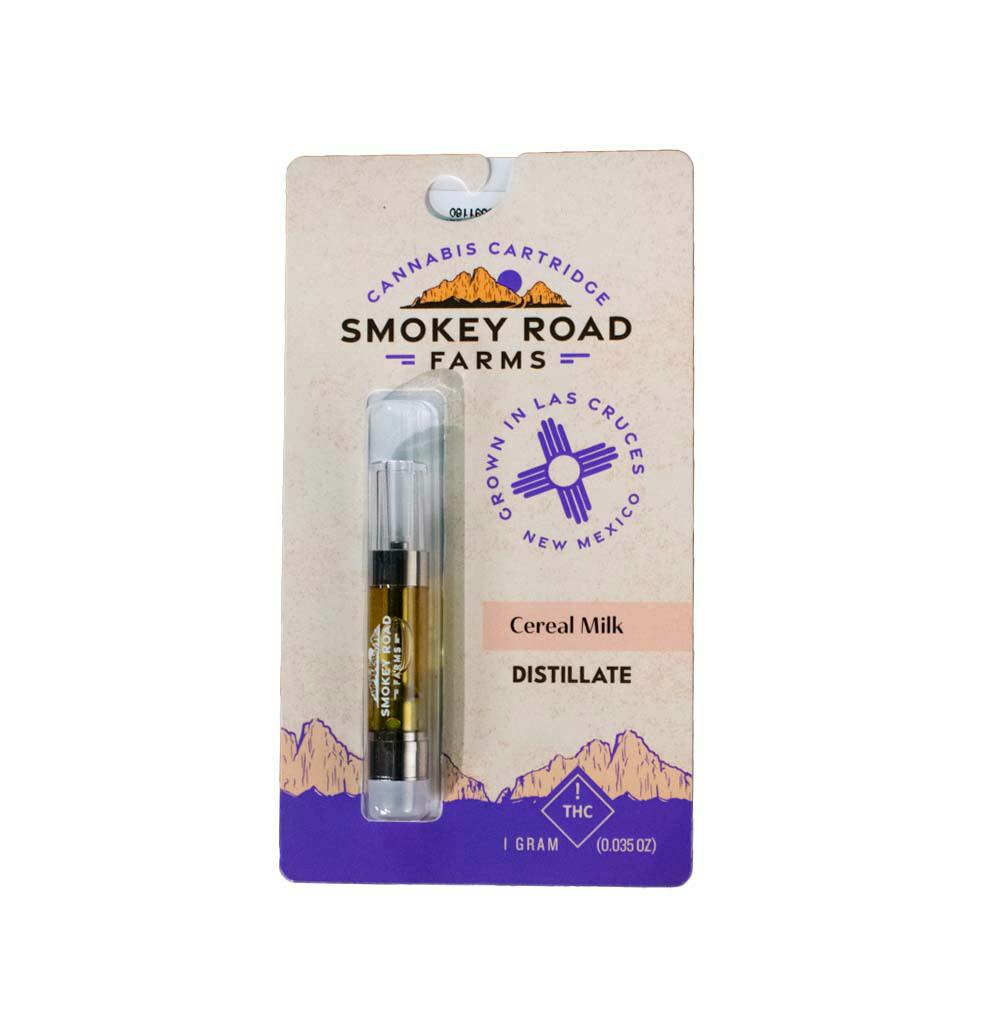 Smokey Road Farms-Cartridge-Distillate-1g-Cereal Milk (H)