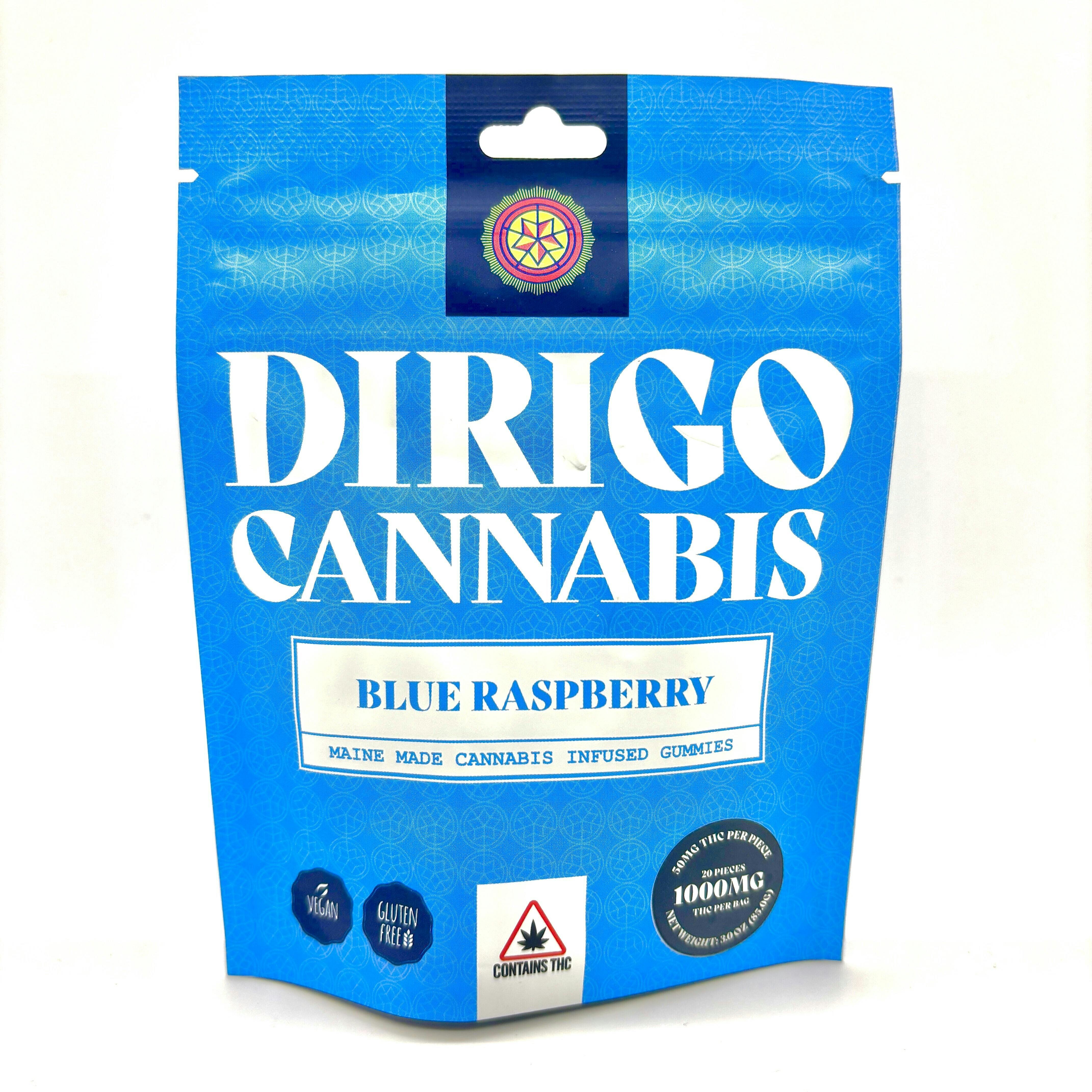 1000mg Blue Raspberry Gummie | Dirigo Cannabis