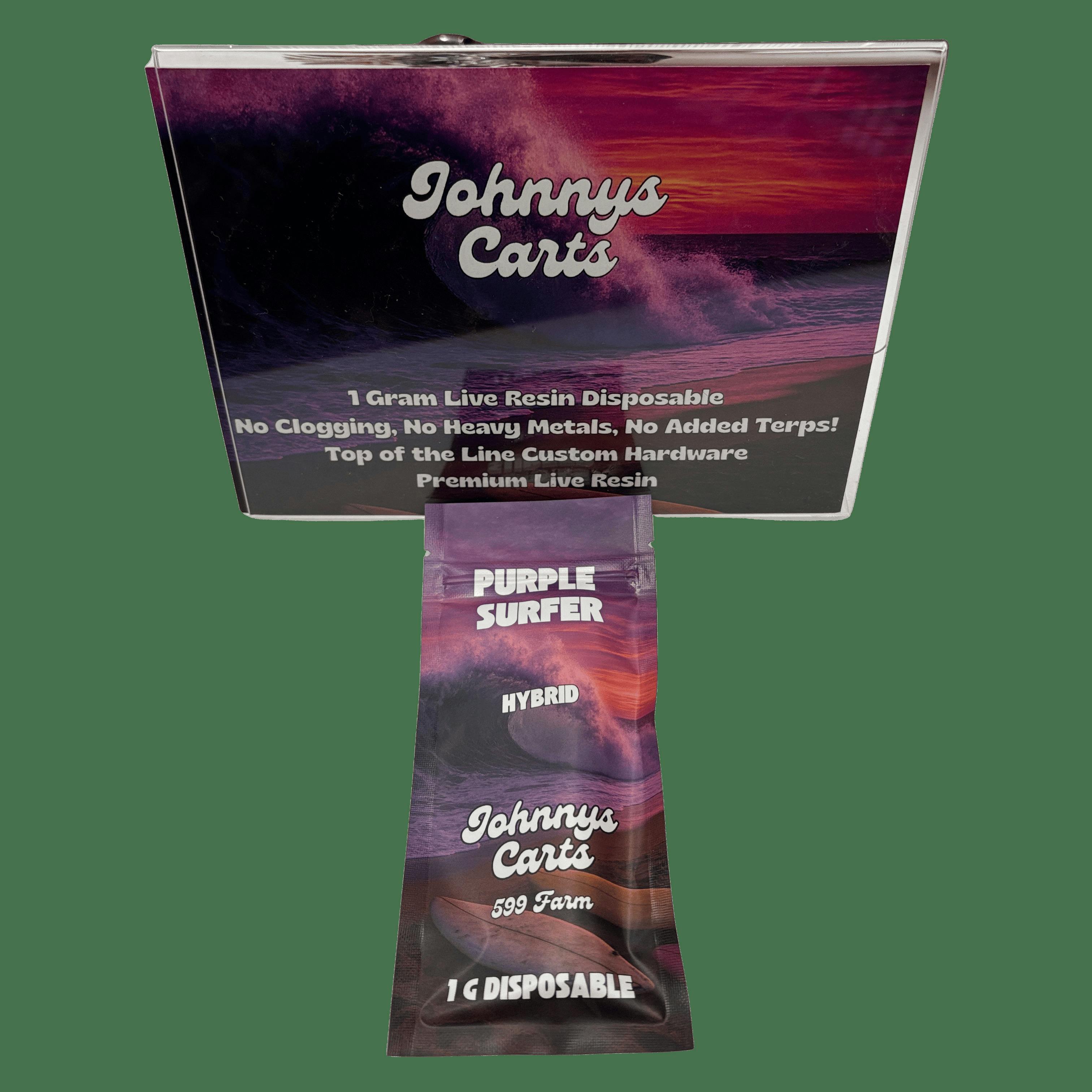 The Black Label | 1g Live Resin Indica Disposable | Johnny Carts