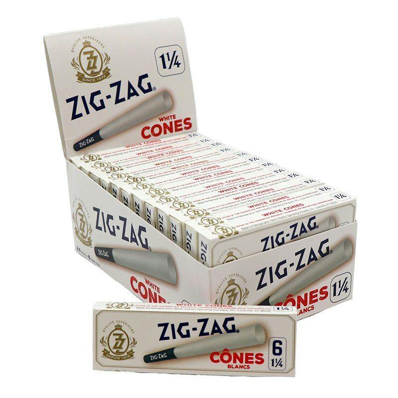 Zig Zag White 1 1/4 Pre Rolled Cones (CP1353) [Bay AL]
