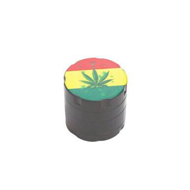 Infyniti 1.5 4-Piece Zinc Pollinator w/ Rasta Leaf - Gunmetal Grey