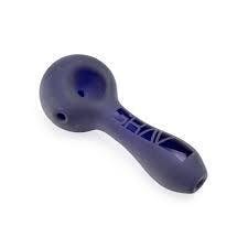 Grav Pipe - 4" - Blue Sandblasted/Frosted