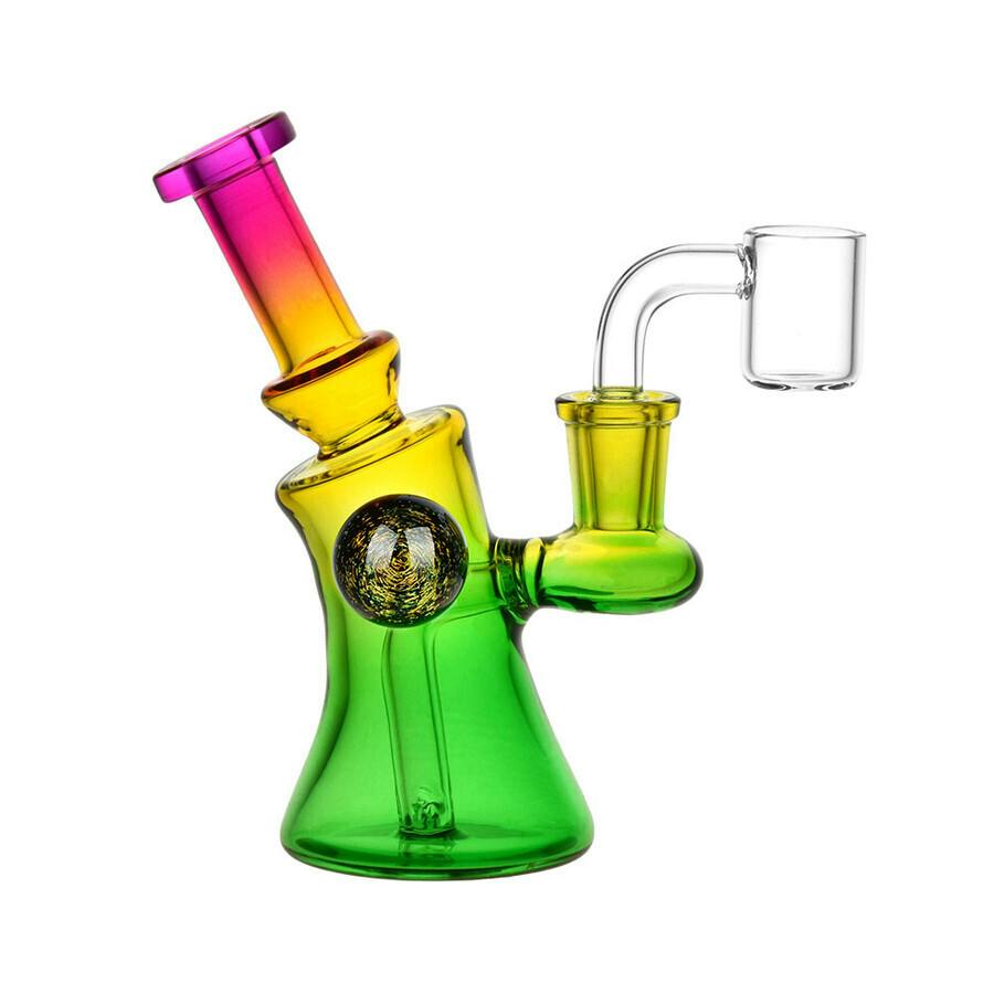 5.25" Dab Rig - Rainbow Sorcery Dichro Marble
